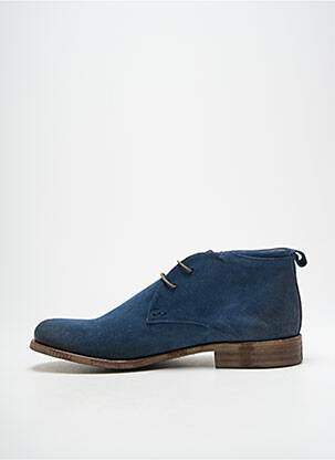 Bottines/boots semelle extérieure cuir talon bas bleu BUNKER homme