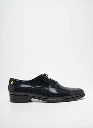 Derbies tissage vernis talon plat jusqu'à 3cm noir LEMON JELLY femme