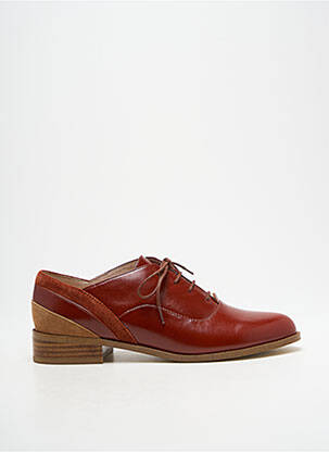 Derbies tissage satiné talon plat jusqu'à 3cm marron MELLOW YELLOW femme