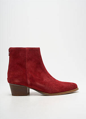 Bottines/boots bout pointu talon de 4 à 6cm rouge NGY femme