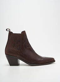 Bottines/boots matière lisse talon de 4 à 6cm marron NGY femme