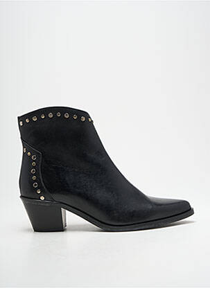 Bottines/boots matière lisse talon de 4 à 6cm noir NGY femme