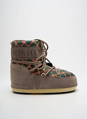 Bottines/boots fourrée talon plat jusqu'à 3cm vert MOON BOOT femme
