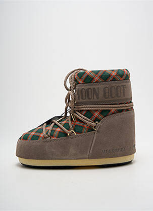 Bottines/boots fourrée talon plat jusqu'à 3cm vert MOON BOOT femme