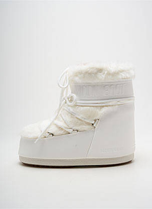Bottines/boots bout rond talon plat jusqu'à 3cm blanc MOON BOOT femme