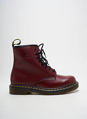 Bottines/boots matière lisse talon plat jusqu'à 3cm rouge DR MARTENS femme