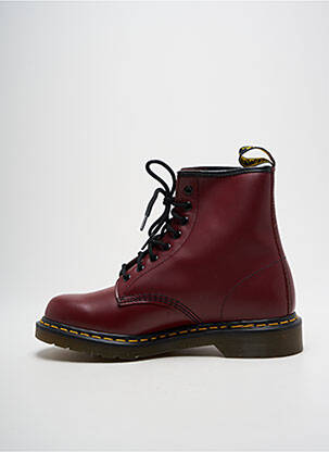 Bottines/boots matière lisse talon plat jusqu'à 3cm rouge DR MARTENS femme