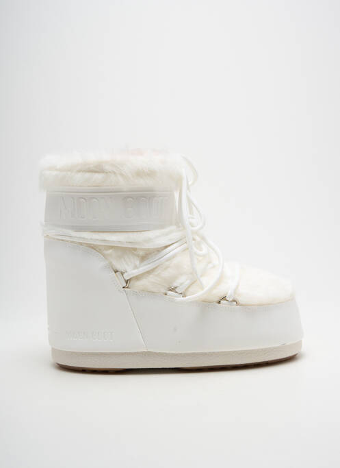 Bottines/boots bout rond talon plat jusqu'à 3cm blanc MOON BOOT femme
