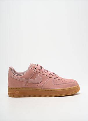 Baskets nubuck talon plat jusqu'à 3cm rose NIKE femme