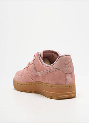 Baskets nubuck talon plat jusqu'à 3cm rose NIKE femme