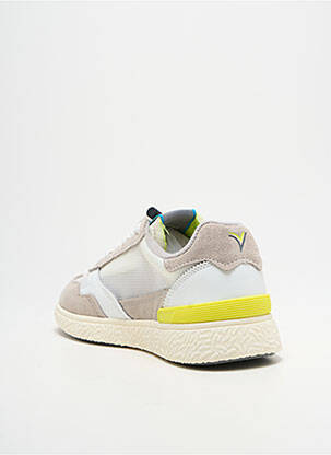 Baskets fermeture elastique bout rond blanc VICTORIA homme