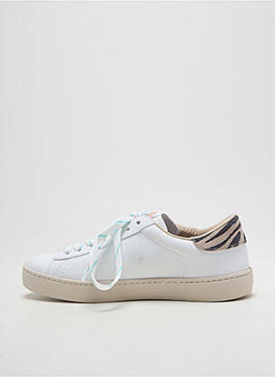 Baskets bout rond talon plat jusqu'à 3cm blanc VICTORIA femme