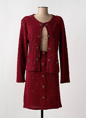 Ensemble jupe type de haut veste rouge JUS D'ORANGE femme