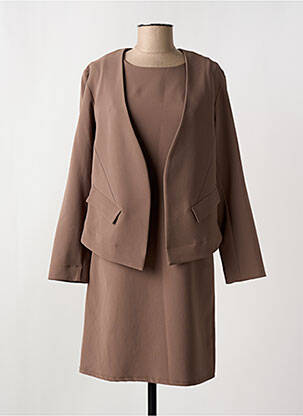Ensemble robe type de veste casual vert PARISIENNE femme
