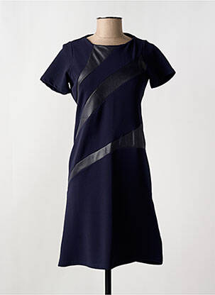 Robe mi-longue manches courtes manches courtes bleu ROMEO POUR JULIETTE femme