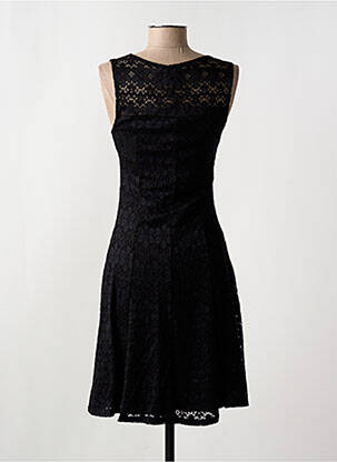 Robe mi-longue sans manche sans manche noir PARISIENNE femme
