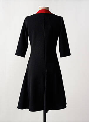 Robe mi-longue manches 3/4 manches 3/4 noir ROMEO POUR JULIETTE femme
