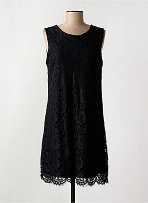 Robe mi-longue sans manche sans manche noir ESPERANCE femme