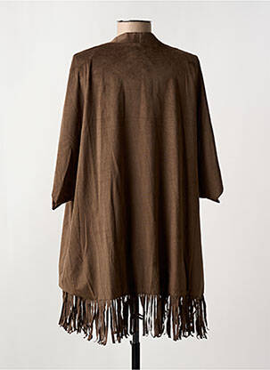 Veste casual tissage suedine marron CHERRY COUTURE femme