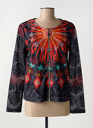 Veste casual col rond noir 101 IDEES femme