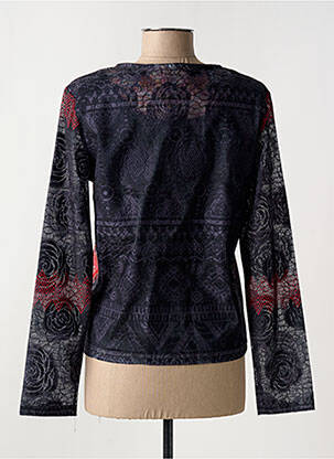 Veste casual col rond noir 101 IDEES femme