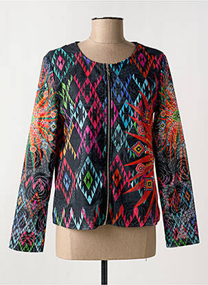 Veste casual col rond noir 101 IDEES femme