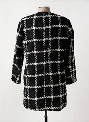Manteau long coupe droite sans capuche noir ROMEO POUR JULIETTE femme