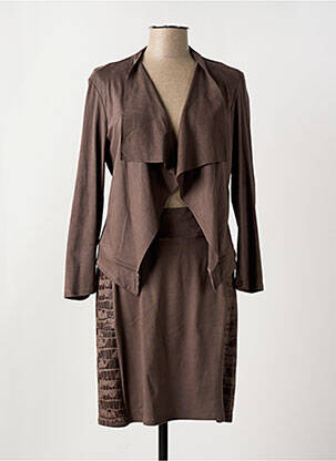 Ensemble jupe type de veste casual marron ROMEO POUR JULIETTE femme