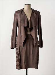 Ensemble jupe type de veste casual marron ROMEO POUR JULIETTE femme