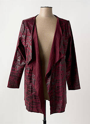 Veste casual tissage suedine violet ROMEO POUR JULIETTE femme
