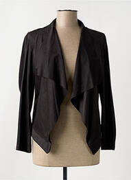 Veste casual tissage suedine noir ROMEO POUR JULIETTE femme