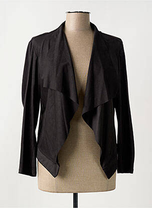 Veste casual tissage suedine noir ROMEO POUR JULIETTE femme