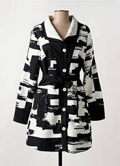 Manteau long noir L33 pour femme seconde vue