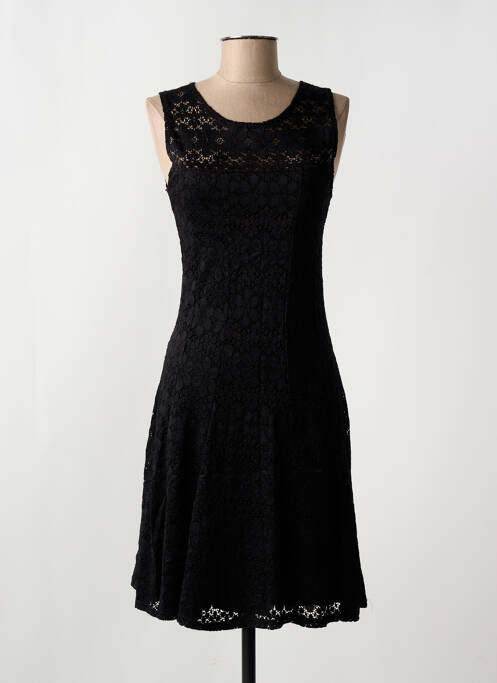 Robe mi-longue sans manche sans manche noir PARISIENNE femme