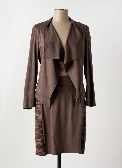 Ensemble jupe type de veste casual marron ROMEO POUR JULIETTE femme