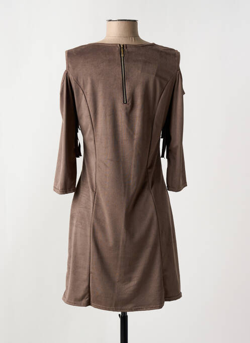 Robe courte marron ELL'A pour femme