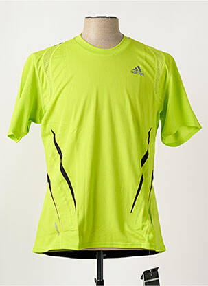 T-shirt coupe cintrée manches courtes jaune ADIDAS homme