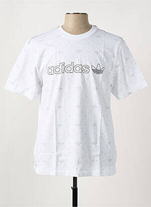 T-shirt coupe droite manches courtes blanc ADIDAS homme