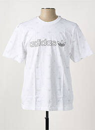 T-shirt coupe droite manches courtes blanc ADIDAS homme