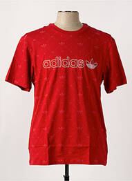 T-shirt coupe droite manches courtes rouge ADIDAS homme