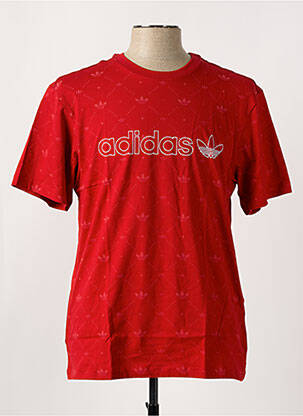T-shirt coupe droite manches courtes rouge ADIDAS homme