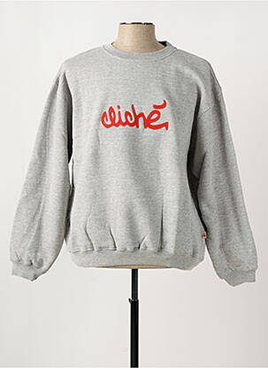 Sweat-shirt gris CLICHE homme