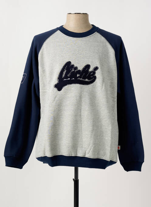 Sweat-shirt manches longues manches longues gris CLICHE homme