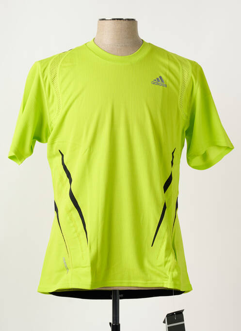T-shirt coupe cintrée manches courtes jaune ADIDAS homme
