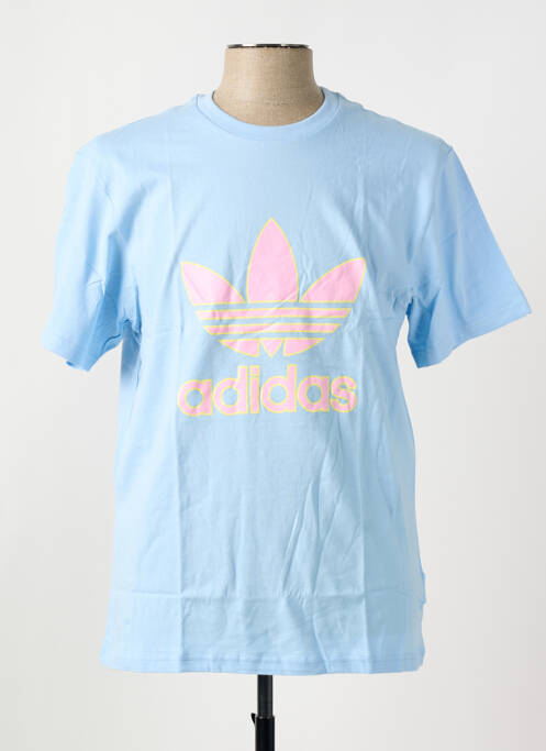 T-shirt coupe droite manches courtes bleu ADIDAS homme