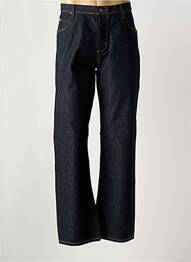 Jeans coupe droite fermeture zippée sous rabat boutonné bleu C1 DENIM homme