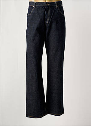 Jeans coupe droite fermeture zippée sous rabat boutonné bleu ETNIES homme
