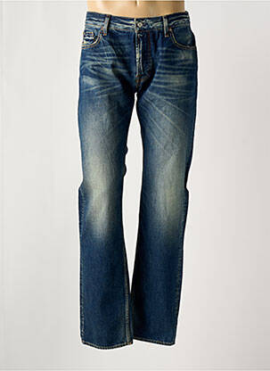 Jeans coupe droite fermeture zippée sous rabat boutonné bleu JAPAN RAGS homme