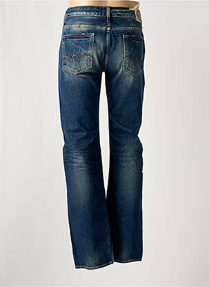 Jeans coupe droite fermeture zippée sous rabat boutonné bleu JAPAN RAGS homme