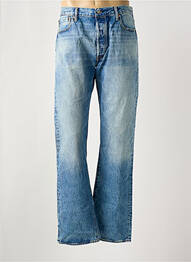 Jeans coupe droite fermeture zippée sous rabat boutonné bleu LEVIS homme